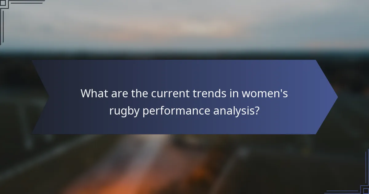 What are the current trends in women's rugby performance analysis?