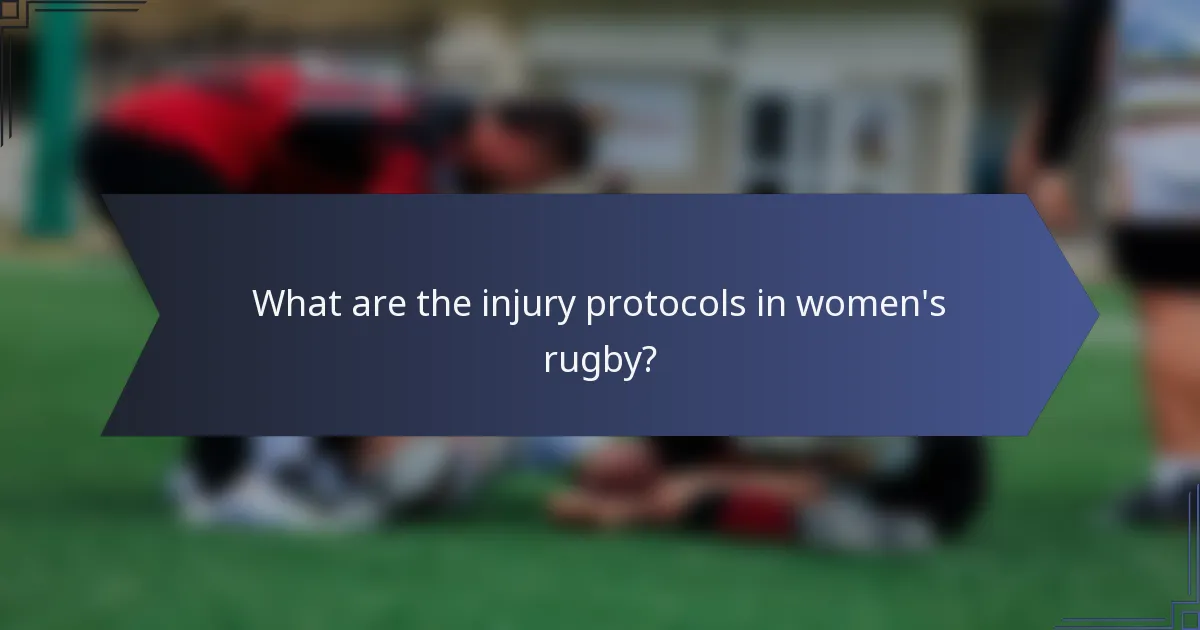 What are the injury protocols in women's rugby?